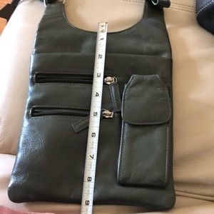 Olive Vintage Leather Handbag